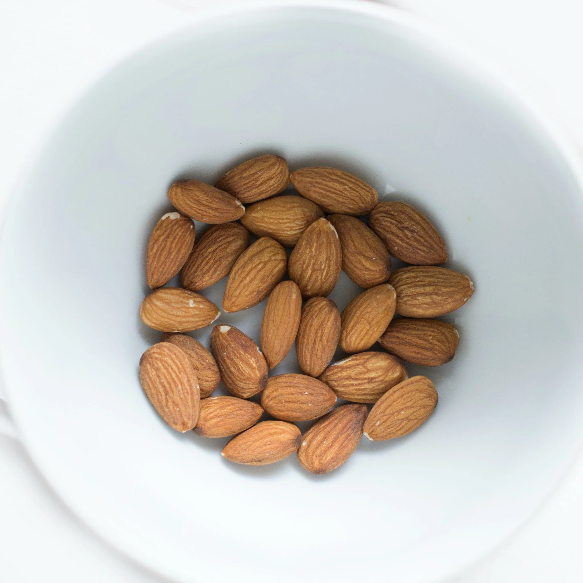 Bowl of whole almonds