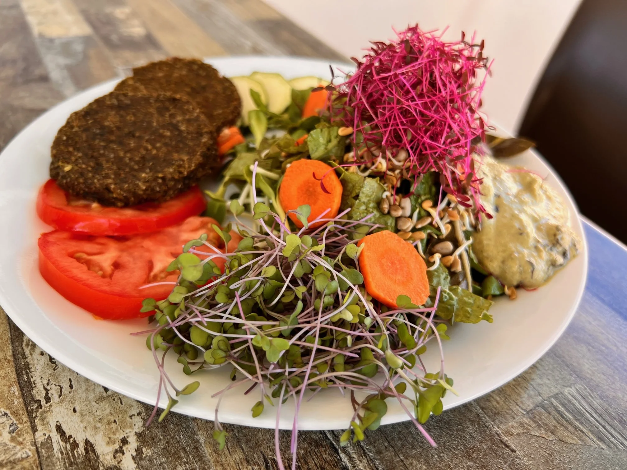Fresh plant-based meal with vegetables