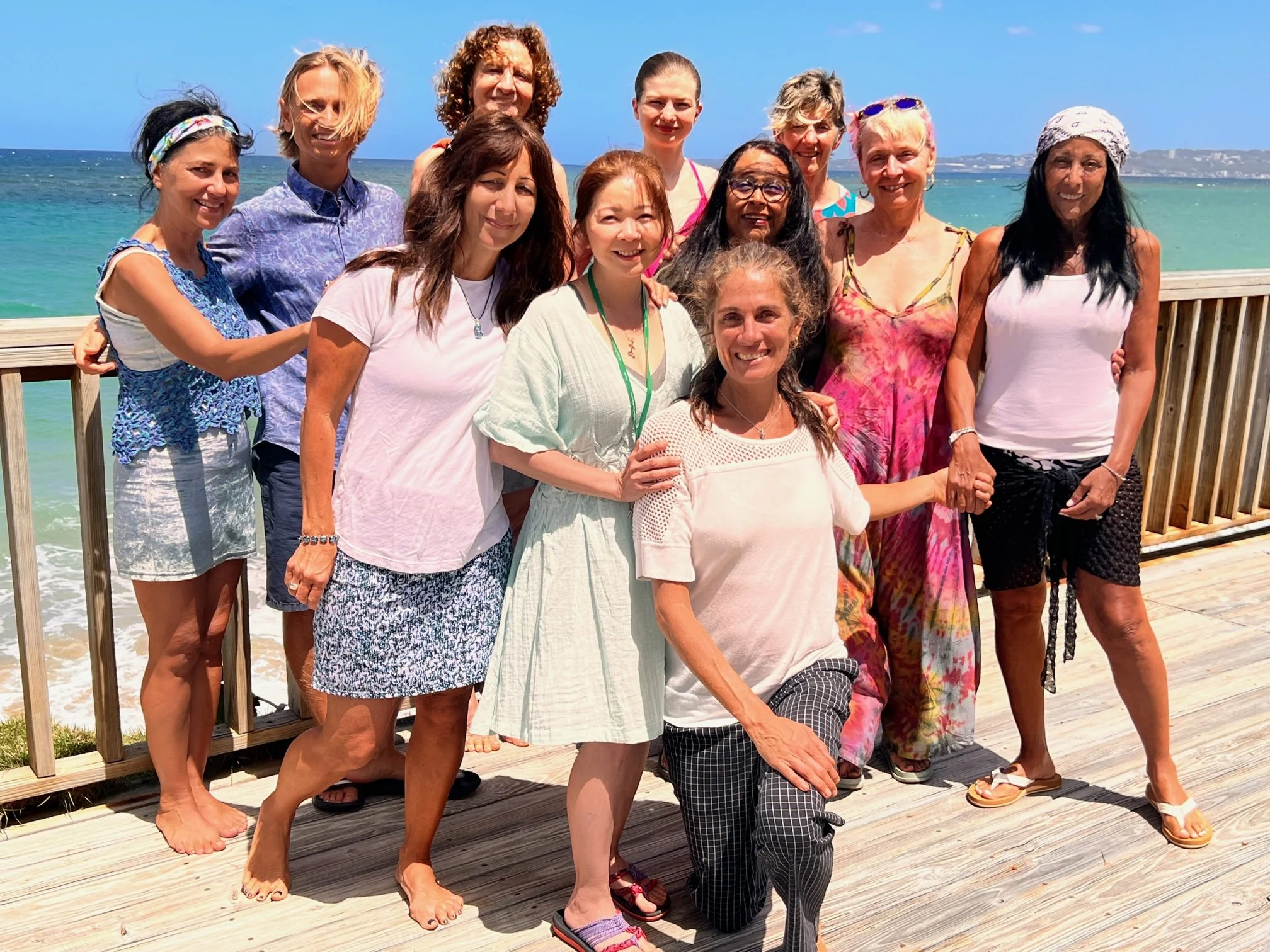 Group visiting a tropical farm
